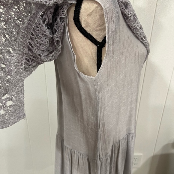 Simply Couture boho crochet linen top blouse - Picture 9 of 12